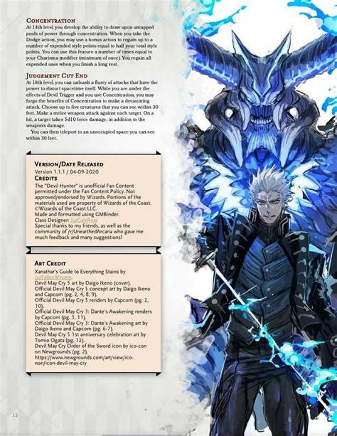 dnd devil hunter|devil may cry dnd 5e.